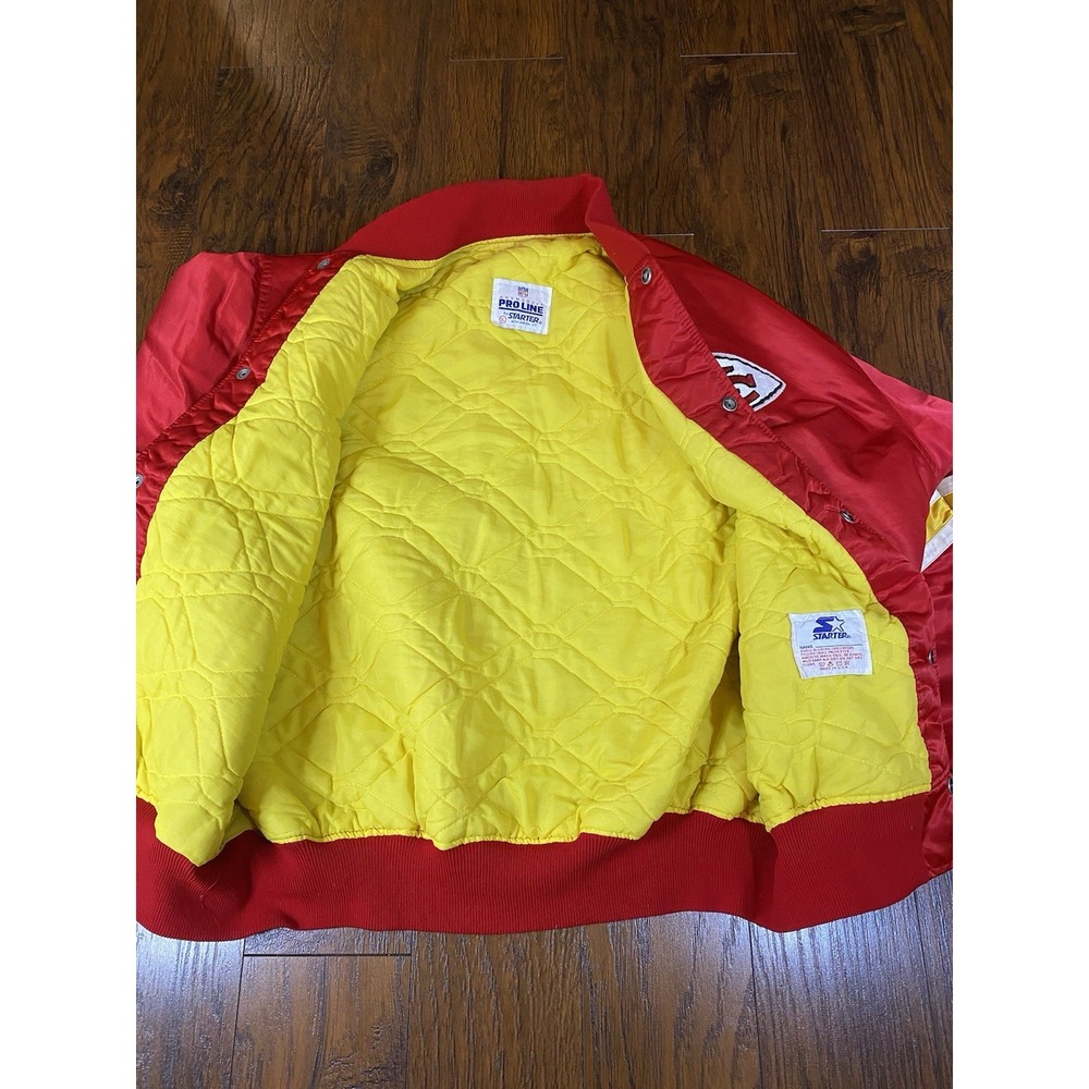 Vintage Kansas City Chiefs Mens XL NFL Red Satin Pro Line Starter Jacket - Picture 13 of 15